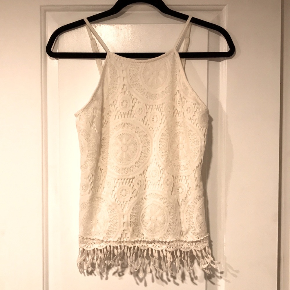 Fringe Sleeveless Blouse